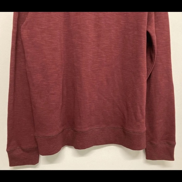 Flag & Anthem Mens 1/4 Zip Sweater Pullover Large Maroon Mid-Weight Stretch - Picture 8 of 13